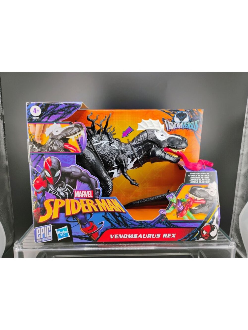 Marvel Spider-Man Venomsaurus Rex Figure With Stretch-Tongue Action